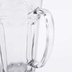 Sass & Belle Krug Glas Punkte grau transparent 20x18cm
