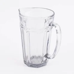 Sass & Belle Krug Glas Punkte grau transparent 20x18cm