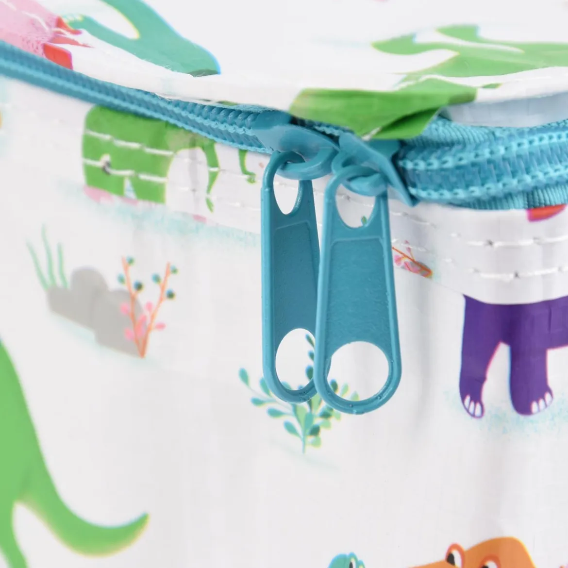 Sass & Belle Mini Kühltasche Dinosaurier weiß bunt 21x13x16cm