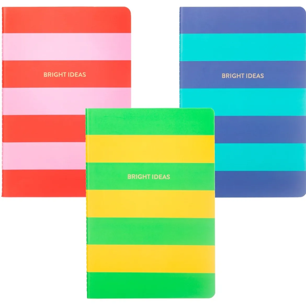 Sass & Belle Notizbuch liniert Bright Ideas DIN A5 rot grün oder blau