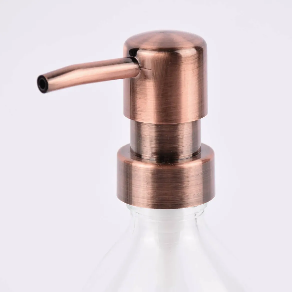 Sass & Belle Pumpflasche Badezimmer Glas klar rosegold 10x22,5cm verschiedene Varianten