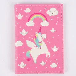 Sass & Belle Reisepassetui Einhorn rosa bunt 10,5x14cm