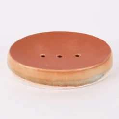 Sass & Belle Seifenschale Mojave glasiert Steinzeug braun weiß 13x9cm