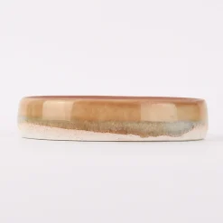 Sass & Belle Seifenschale Mojave glasiert Steinzeug braun weiß 13x9cm