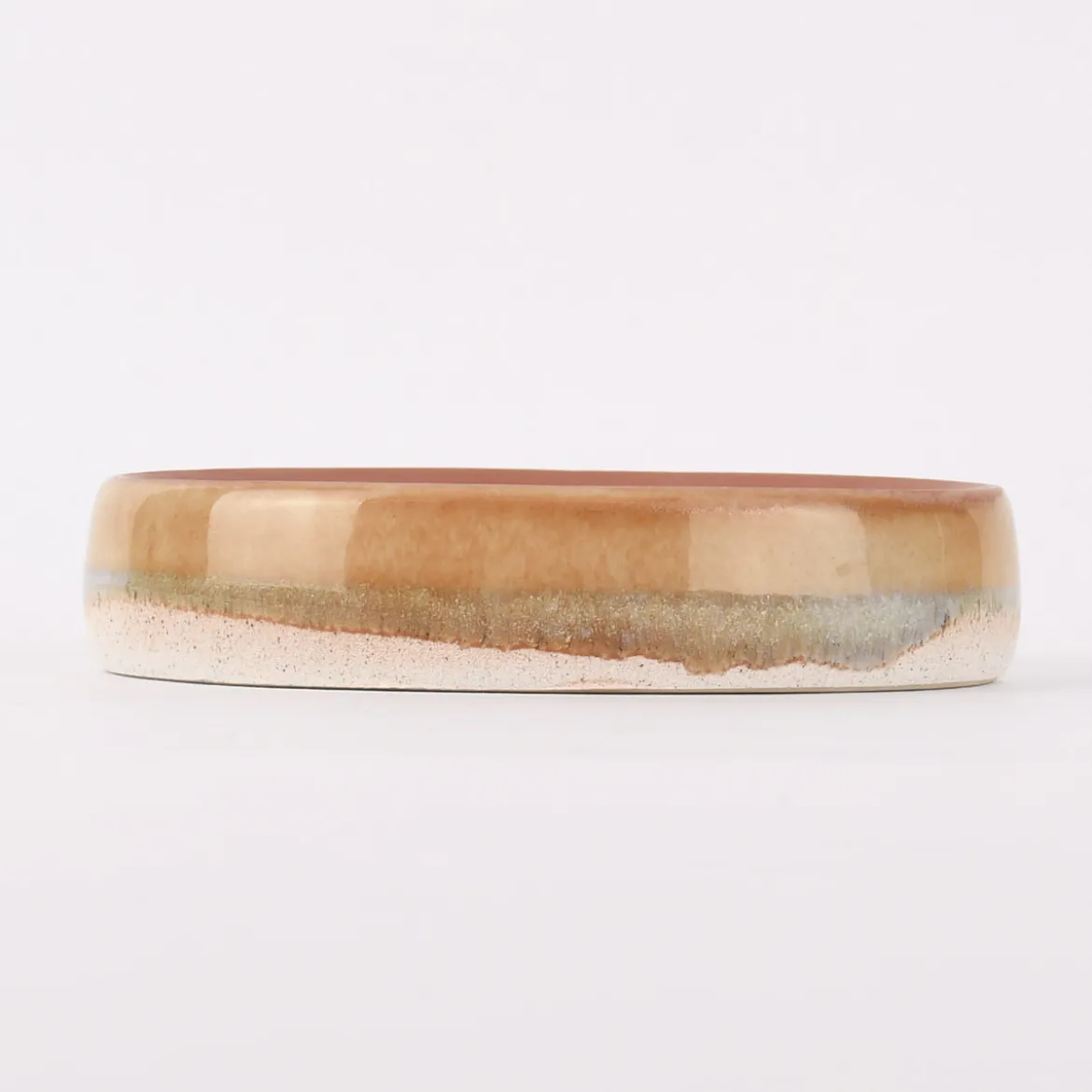 Sass & Belle Seifenschale Mojave glasiert Steinzeug braun weiß 13x9cm