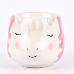 Sass & Belle Tasse Einhornlady mit rosa Haaren Porzellan 16x10x9,5cm
