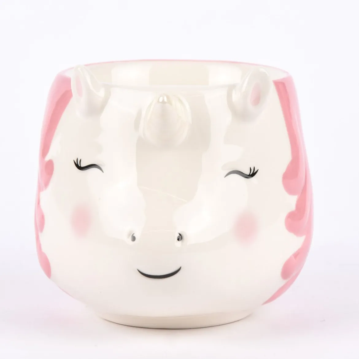 Sass & Belle Tasse Einhornlady mit rosa Haaren Porzellan 16x10x9,5cm