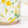 Sass & Belle Tasse Farbspritzer Steinzeug weiß gelb grün natur 360ml