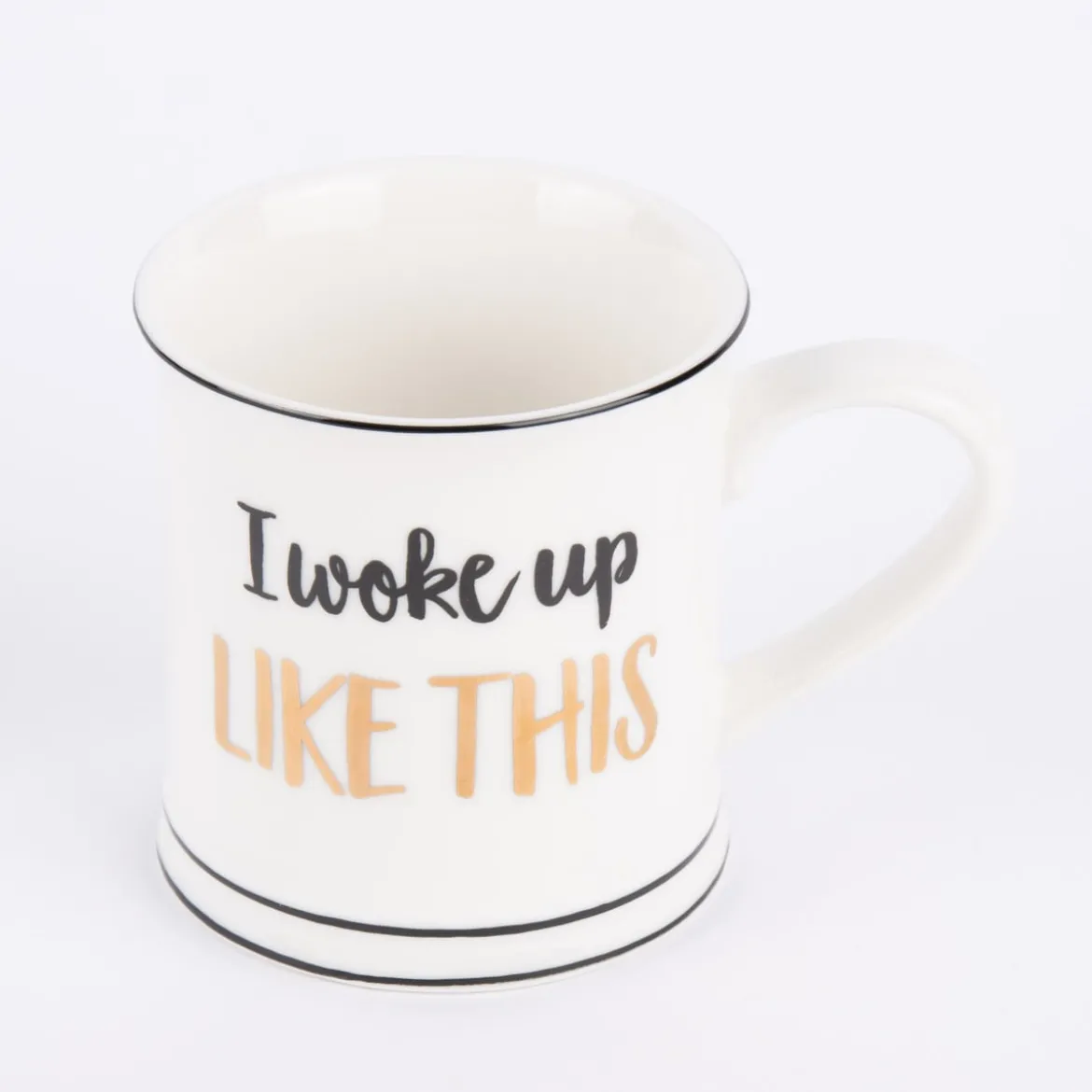 Sass & Belle Tasse I woke up like this Porzellan weiß schwarz gold 400ml
