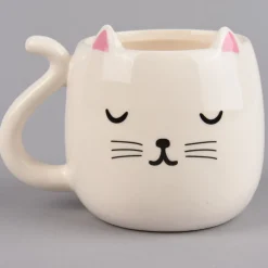 Sass & Belle Tasse Katze Ohren und Schwanz weiß 15x9x10cm