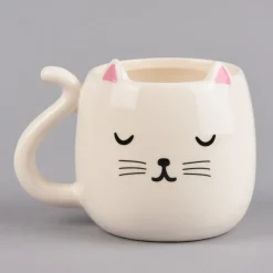 Sass & Belle Tasse Katze Ohren und Schwanz weiß 15x9x10cm