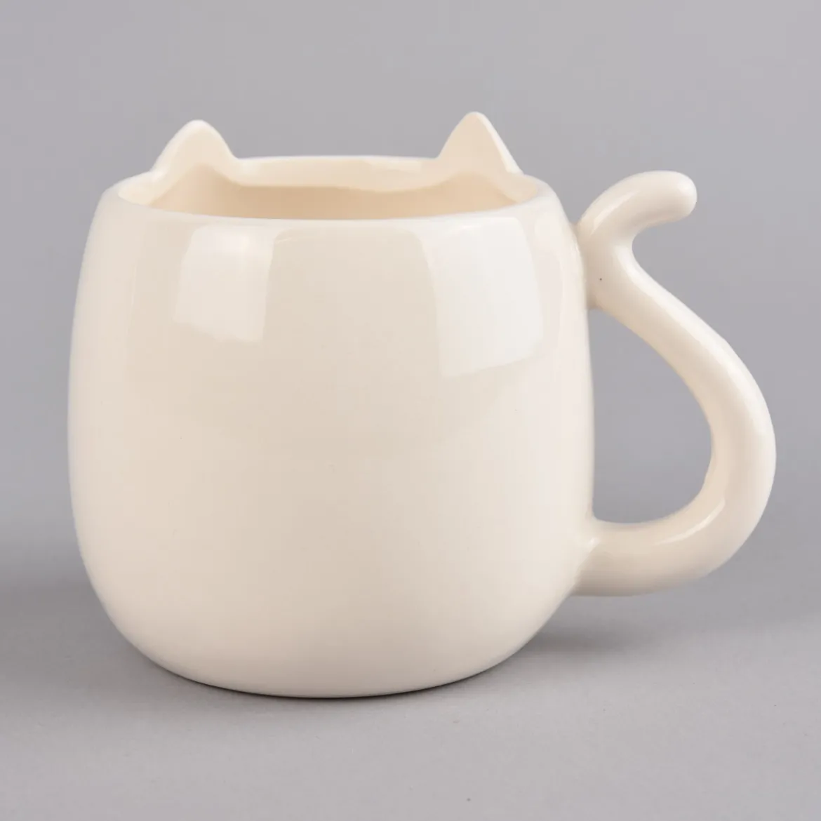 Sass & Belle Tasse Katze Ohren und Schwanz weiß 15x9x10cm
