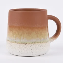 Sass & Belle Tasse Mojave glasiert Steinzeug braun weiß 350ml