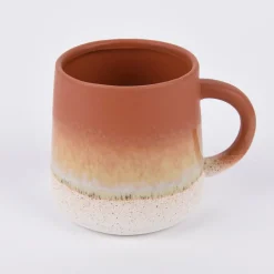 Sass & Belle Tasse Mojave glasiert Steinzeug braun weiß 350ml