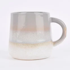 Sass & Belle Tasse Mojave glasiert Steinzeug grau weiß 350ml