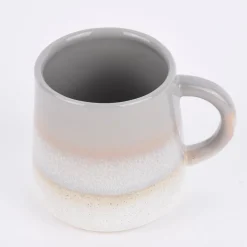 Sass & Belle Tasse Mojave glasiert Steinzeug grau weiß 350ml