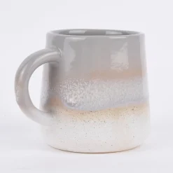 Sass & Belle Tasse Mojave glasiert Steinzeug grau weiß 350ml