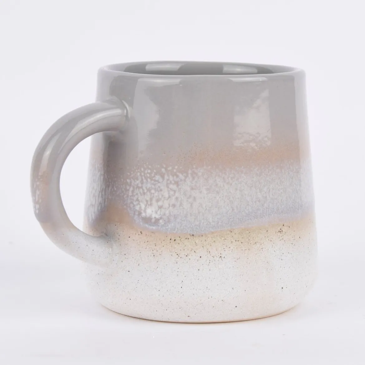 Sass & Belle Tasse Mojave glasiert Steinzeug grau weiß 350ml