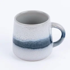 Sass & Belle Tasse Mojave glasiert Steinzeug grau blau weiß 350ml