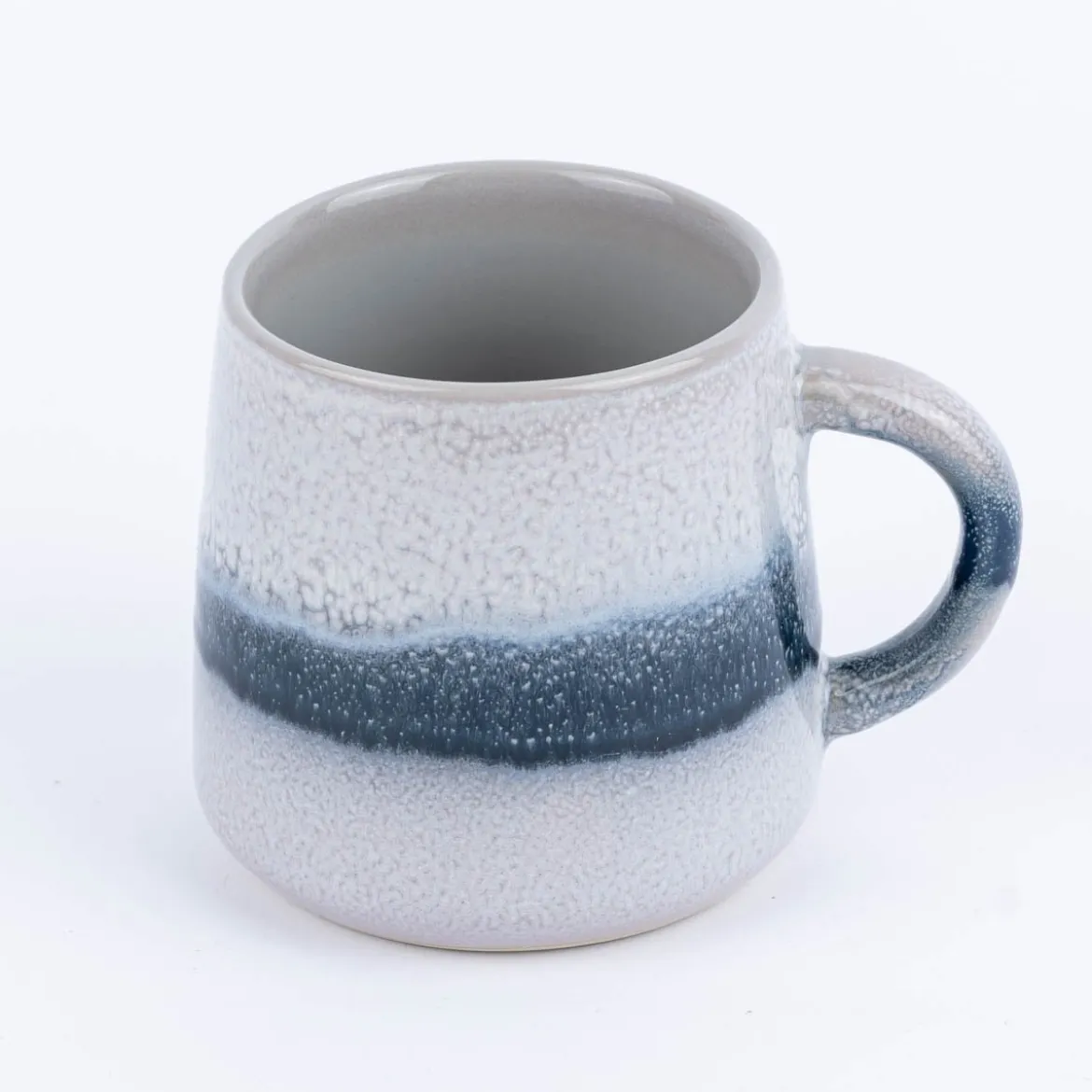 Sass & Belle Tasse Mojave glasiert Steinzeug grau blau weiß 350ml