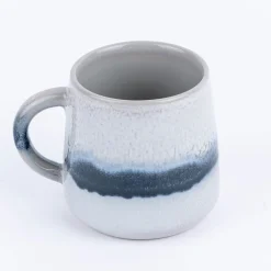 Sass & Belle Tasse Mojave glasiert Steinzeug grau blau weiß 350ml
