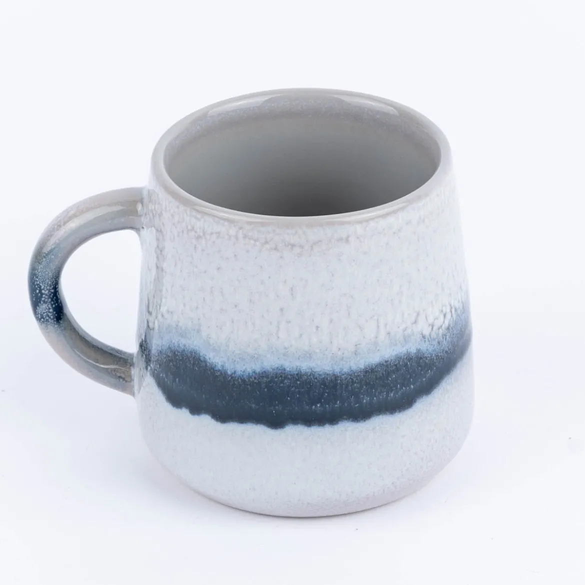 Sass & Belle Tasse Mojave glasiert Steinzeug grau blau weiß 350ml