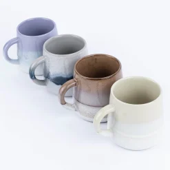 Sass & Belle Tasse Mojave glasiert Steinzeug braun weiß 350ml
