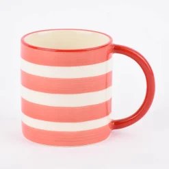 Sass & Belle Tasse Streifen My dog is my therapy rot weiß 300ml