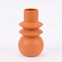 Sass & Belle Vase abstrakt matt Terrakotta 21x10,5x10,5cm