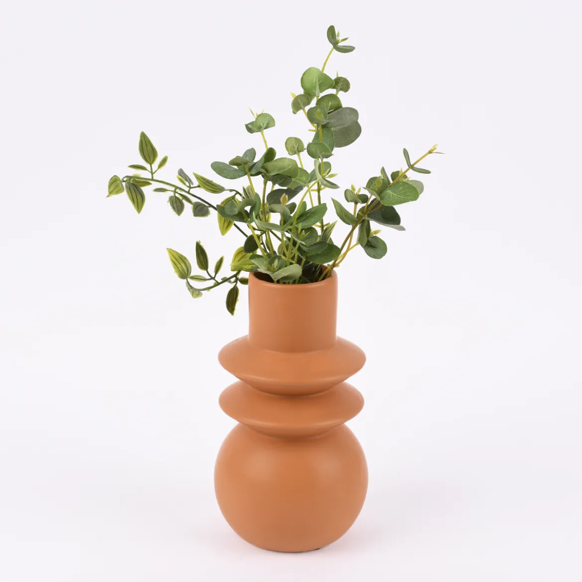 Sass & Belle Vase abstrakt matt Terrakotta 21x10,5x10,5cm