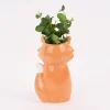 Sass & Belle Vase Fuchs orange weiß 19x8cm