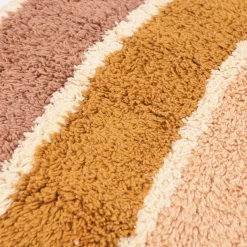 Sass & Belle Vorleger Regenbogen mit Quasten creme rosa 64x50cm