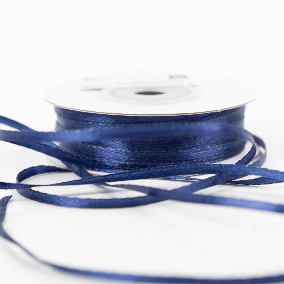 Satinband blau 3mm breit 1 Rolle mit 50m Dekoband & Geschenkband