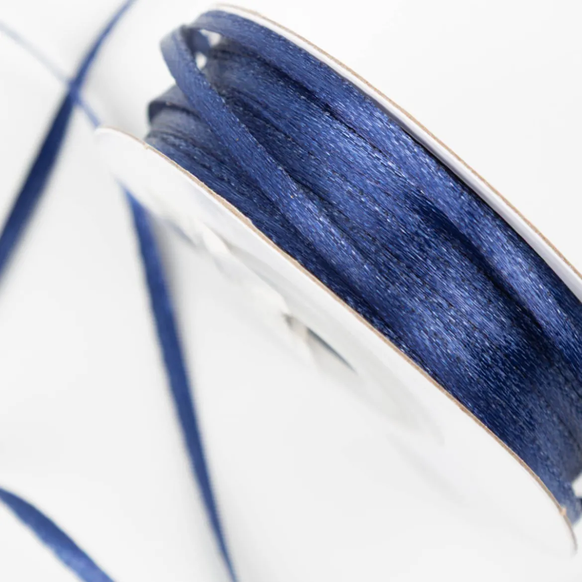 Satinband blau 3mm breit 1 Rolle mit 50m Dekoband & Geschenkband