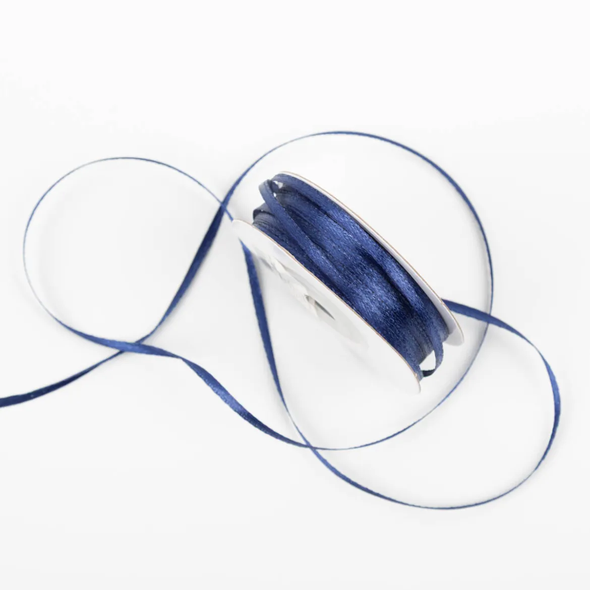 Satinband blau 3mm breit 1 Rolle mit 50m Dekoband & Geschenkband
