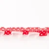 Satinband mit Organza und Punkten rot 1,9cm