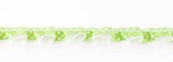 Satinband mit Organza und Punkten lime 1,9cm