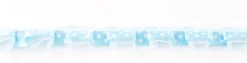 Satinband mit Organza und Punkten hellblau 1,9cm