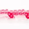 Satinband mit Organza und Punkten pink 1,9cm