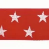 Satinband Zierband rot Sterne Breite: 2,5cm