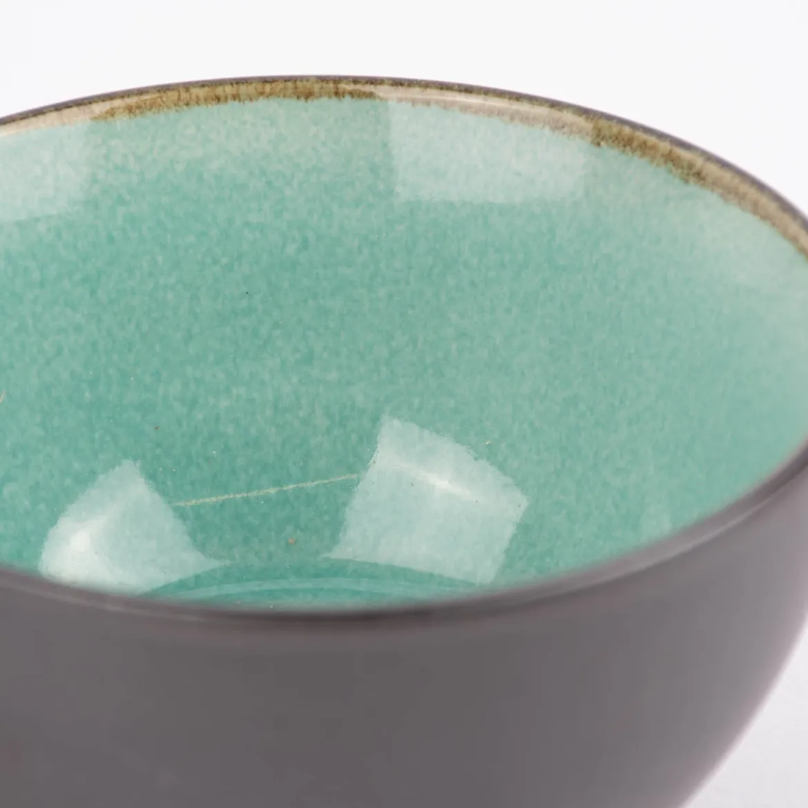 Schale Bowl klein reactive glaze reaktive Glasur türkis 12x6cm (DxH)