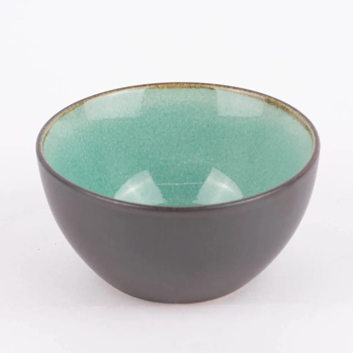 Schale Bowl klein reactive glaze reaktive Glasur türkis 12x6cm (DxH)