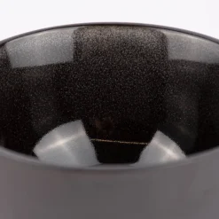 Schale Bowl klein reactive glaze reaktive Glasur schwarz 12x6cm (DxH)