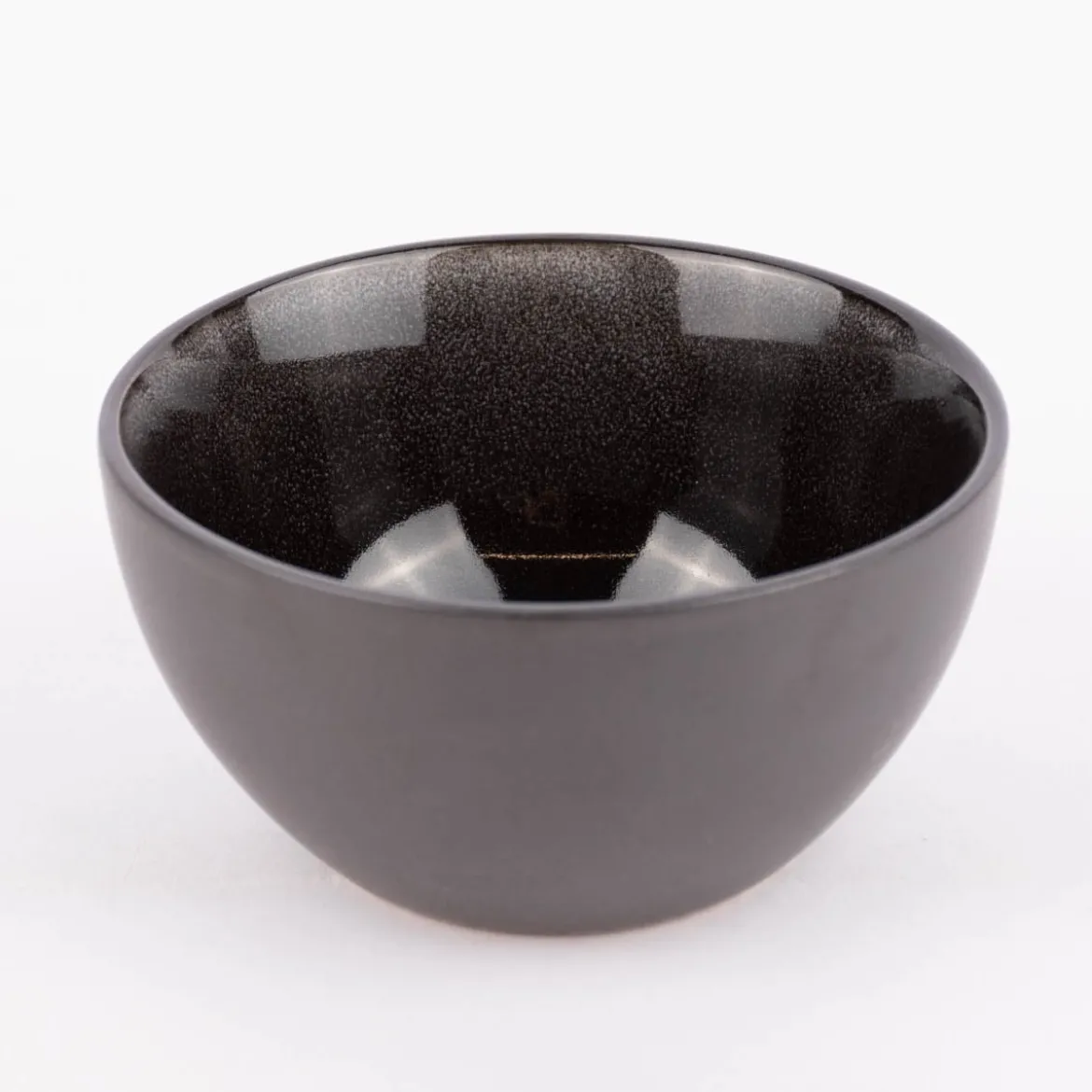 Schale Bowl klein reactive glaze reaktive Glasur schwarz 12x6cm (DxH)