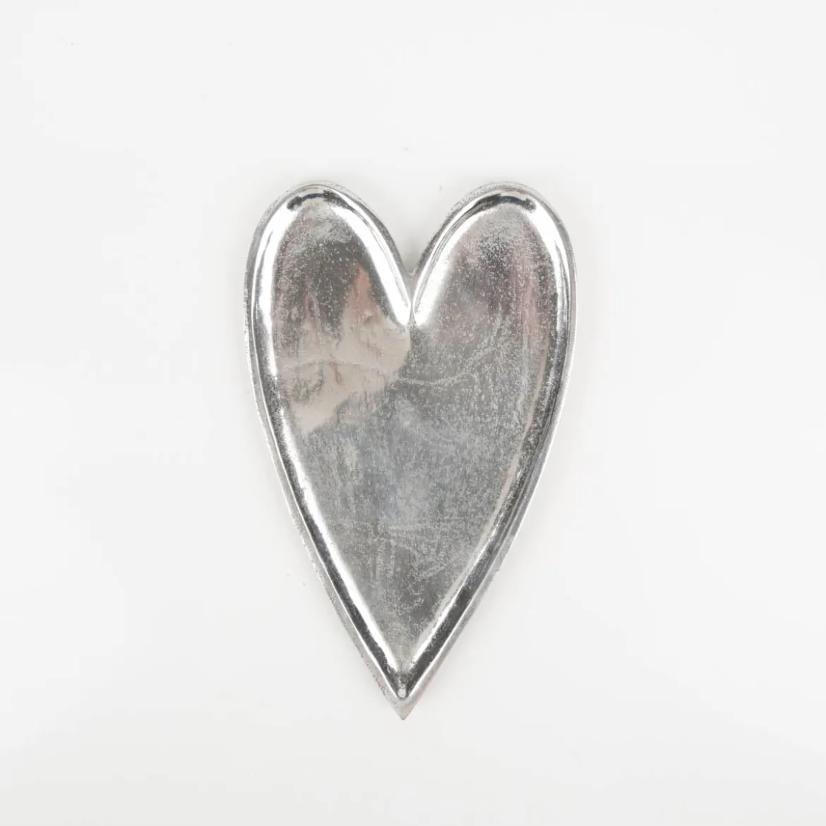 Schale Herz aus Aluminium lebensmittelecht handgearbeitet 18x30cm von Boltze