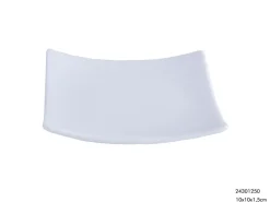 Schale klein 4eckig Keramik weiß 10x10cm