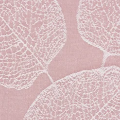 Schal Vorhang Fertiggardine Jacquard mit Schlaufenband Blätter rosa 142x245cm