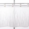 Scheibengardine Breeze transparente Meterware mit Schlaufen Gräser wollweiß beige 46cm Höhe