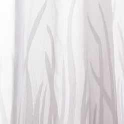 Scheibengardine Breeze transparente Meterware mit Schlaufen Gräser wollweiß beige 46cm Höhe