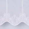 Scheibengardine Meterware Voile Stickerei Ornamente nähfrei weiß 60cm Höhe